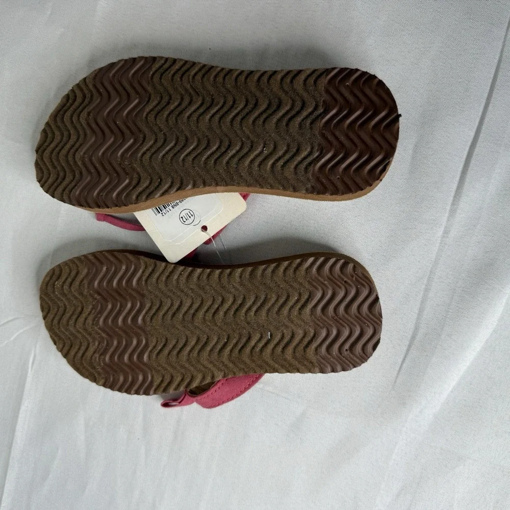 Hanna Andersson Pink Fringe Sandals Boho Girly Flip Flop‎ Summer Girls 11/12